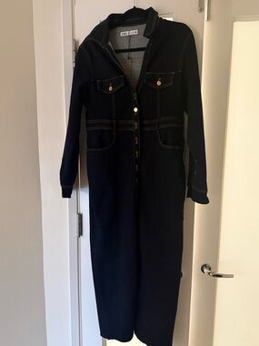 Zara Denim Maxi Coat duster XL NWOT